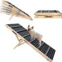 Dog Ramp for Bed-Non-Slip - Extra Wide Pet Ramp for Small Large Dogs to Get on Couch Car Wooden Foldable Dog Ramp Seamlessly Connects Platform -Hold up to 110 Pound-Adjustable, Foldable (L)