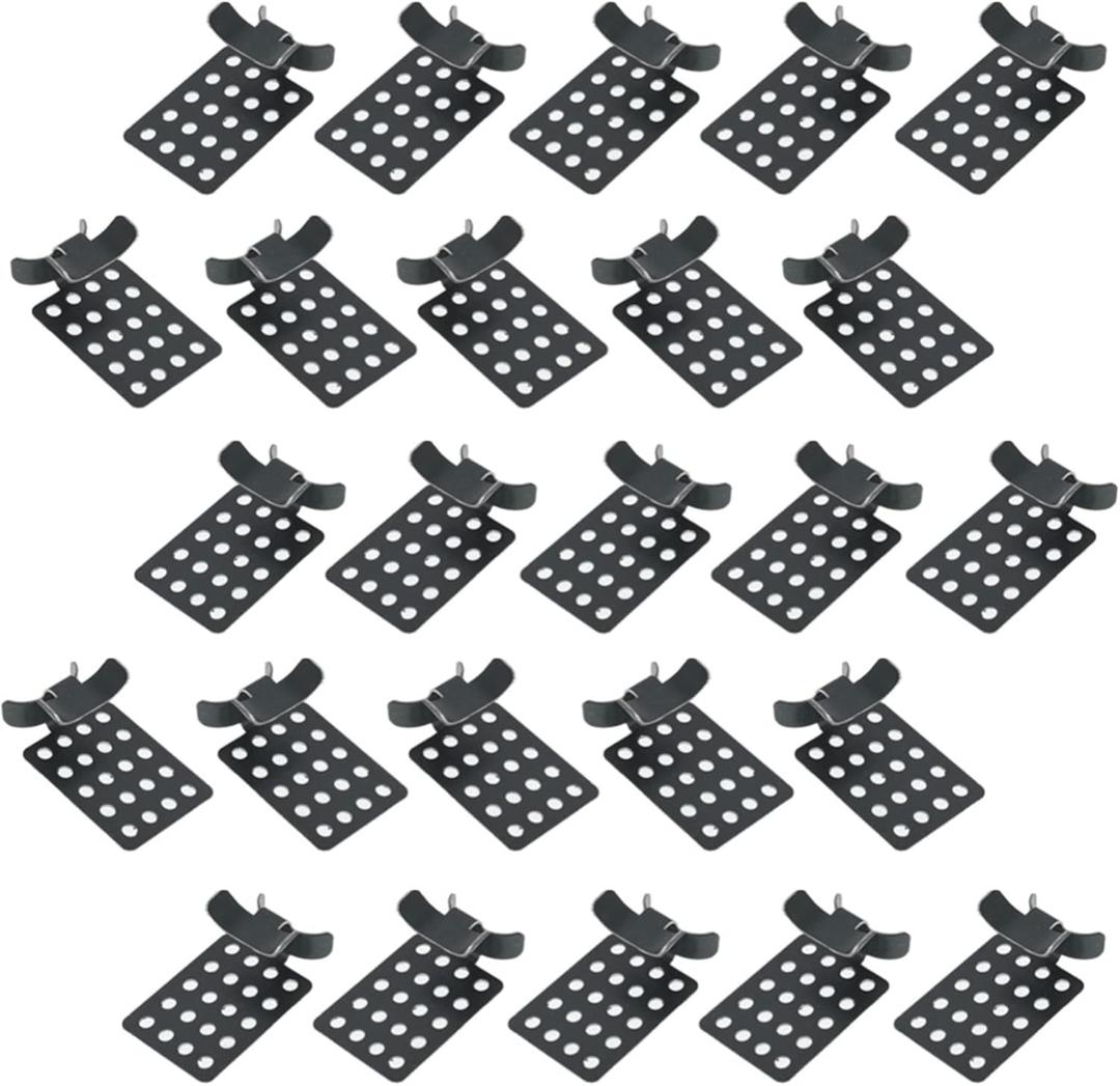 marddpair 25 Pack Aluminum Heat Cable Roof Clip Replacement for Ice Dam Heat and Tape Roofs Heat Cable (Raw Aluminum)