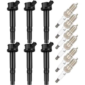 OCPTY 6 ignition coils with 6 iridium Spark Plugs fits UF-486 DG514 UF486 for ford for Mercury for Lincoln for Mazda Fusion Zephyr Tribute Milan 3.0L V6