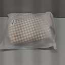 PURE ERA Twin Sheet Set 100% Washed Cotton Gingham Sheets Twin Size Bed Set Linen Feel Soft Breathable Durable,15" Deep Pocket 4Pc Checked Beige Bedsheet