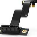Dual 90Degree Right Angle PCIe 3.0 x1 Extension Cable High Speed PCI Express Gen 3 1x to x1 Riser Extender 10cm