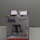 GANIZA Food Processors, Electric Food Chopper with Meat Grinder & Vegetable Chopper - 2 Bowls (8 Cup+8 Cup) with Powerful 450W Copper Motor - Includes 2 Sets of Bi-Level Blades (Grey)