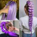 Dark Purple Braiding Hair 26 Inch 2Packs/Lot Pre-stretched Yaki Straight Colored Hair Extensions Long Purple Crochet Braids 90g/Pack