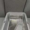Stainless Steel Litter Box with Lid, Metal Litter Box with Cat Litter Mat,Extra Large Enclosed Cat Litter Boxes for Multiple Cats, Anti-Leakage,Non-Stick, Easy to Clean, Included Mat, Scoop (1 Pack-L)