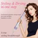 5 in 1 Hot Air Styler- Blowout Brush Hair Dryer Set for Salon Blowouts, Smooth Curls, Volumizing and Straightening, Professional Hair Styler Set, Anti-Frizz, Compact Design with Travel Bag