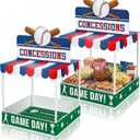 Willinglong 2 Set Baseball Party Decoration Concession Treat Stand 20.5" x 12" Extra Large Treat Stadium Baseball Sports Cupcake Holders Paper Table Centerpieces for Dessert Snack Displays Supplies