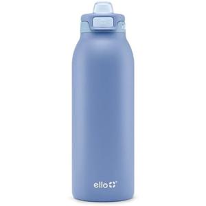 Ello Pop & Fill Stainless Steel Water Bottle with Quick Fill Technology, Double Walled Vacuum Insulated Metal, Leak Proof Locking Lid, Sip & Chug, BPA Free, Holiday Gift for Him Her, 22oz, 32oz, 40oz