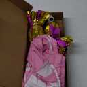 JerrisApparel Cheerleader Costume for Girls Cheer Uniform Dress Up Outfit With Pompoms (4T, Pink)