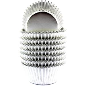 2 x Foil Cupcake Liners Baking Cups Paper Standard Silver, 200 Pack