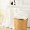 Bath Sheets 40x80 Inches Oversized Bath Towels Extra Large Super Soft Absorbent Hanging Loop Microfiber Shower Towels for Bathroom (White, 2 Pack)