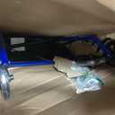 Drive Medical Aluminum Rollator Walker - Fold Up - Padded Seat - 6 Inch Wheels - Lightweight Portable Design - Indoor Outdoor Mobility Aid - Blue