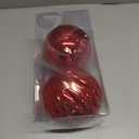 Large Christmas Ball Ornaments, Oversized Shatterproof Plastic Decorative Hanging Mercury Ornaments Ball for Xmas Holiday Party Decorations (Red, 6.0")