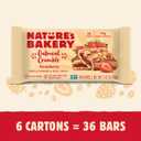 Natures Bakery Oatmeal Crumble Bars, Strawberry, Real Fruit, Vegan, Non-GMO, Breakfast bar, 6 Boxes With 6 Packs, 36 Count
