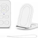 TikTok Scrolling Remote Control for iPhone & Android Smartphone, Bluetooth Page Turner for Kindle App, Photo and Video Clicker, Include Phone Stand and Hand Strap. (White)