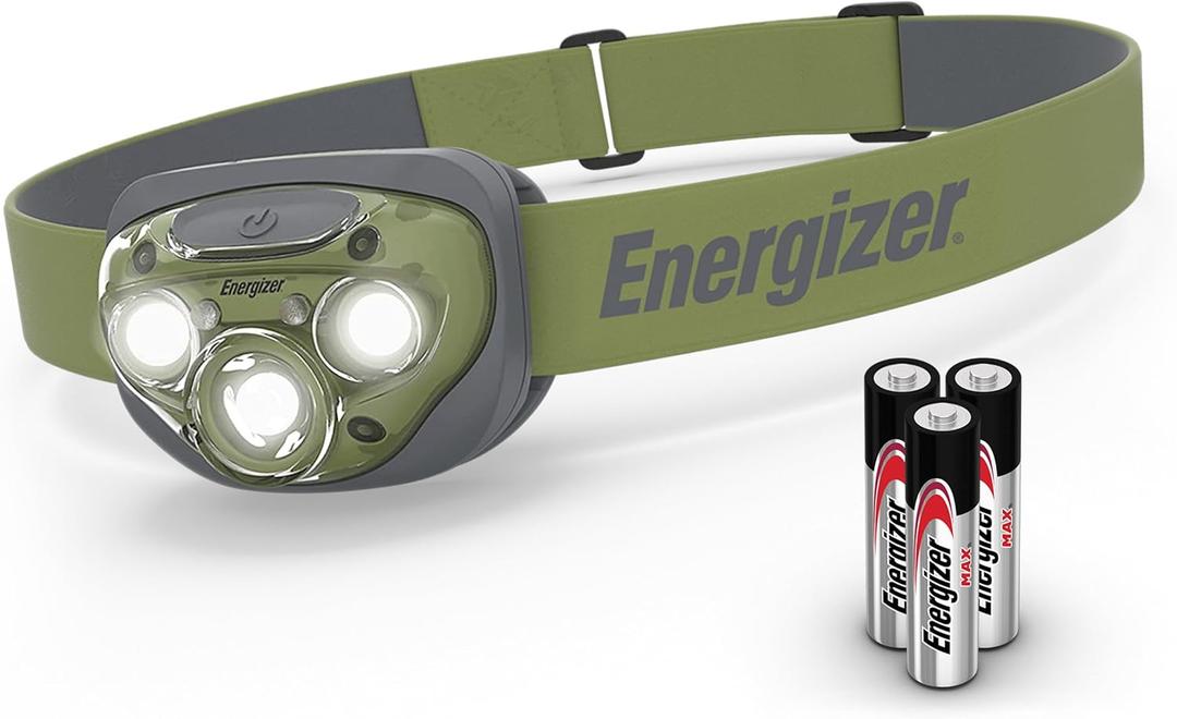 Energizer PRO LED Headlamp, IPX4 Water Resistant Headlamps, High-Performance Head Light for Outdoors, Camping, Running, Storm, Survival LED Light for Emergencies (Batteries Included)