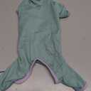 DENTRUN Cat Clothes for Hair Control with Hair Sticky Fabric - Soft Recovery Suit & Breathable Lint-Resistant Cat Sweater for Cats Only, Kitten Onesie Pajamas, M, Bean Green