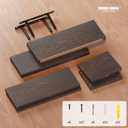 RICHER HOUSE Floating Shelves Set of 3, Modern Bathroom Shelves Wall Mounted Shelves with Invisible Brackets Over Toilet, Rustic Wall Shelves for Bathroom Bedroom, Living Room, Kitchen - Walnut