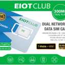 EIOTCLUB Prepaid SIM Card, 5G/4G LTE SIM Card, Support for AT&T and T-Mobile in The USA, Data Only SIM Card for Security Camera Trail Camera Router WiFi Hotspot Unlocked Devices, No Contract