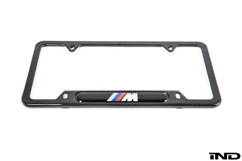 Crest Metal License Plate Frame Tag Holder - Black Powder Coated with Exposed Chrome