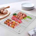 TeamFar Toaster Oven Pan Tray with Cooling Rack, Stainless Steel Toaster Ovenware Pan, Compact 8''x10.5''x1'', Healthy & Non Toxic, Rust Free & Easy Clean - Dishwasher Safe