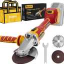 Ecarke Flathead Angle Grinder Compatible with DeWalt 20V Battery, 4-1/2" to 5",11000RPM, Anti-Vibration & Gyroscope Safety System,Tool-Free Guard, Angle Grinder for Tight Spaces Grinding (Tool Only)