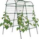 Garden Arch Trellis for Climbing Plants Outdoor, 7 Ft Tall Cucumber Trellis for Raised Bed, Metal Archway Arbor Trellis Support for Vegetables Beans Squash Peas Grape Vines Flowers