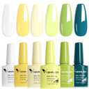 VENALISA Green Gel Nail Polish Set, 6 Colors Lime, Mint, Emerald Gel Polish, UV Gel, Soak Off For Nail Salon DIY Home Manicure