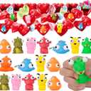 JOYIN 26 PCS Valentine Day Filled Hearts with Cards Filled with Popping Eyes Keychains for Kids Valentines Classroom Exchange, Party Favors, Gift Exchange, Game Prizes