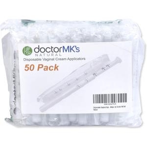 Vaginal Applicators (50-Pack) Fits Premarin Estrace Contraceptive Gels and Many More Creams, Individually Wrapped Disposable Applicator Dosage Marked by Doctor MK's