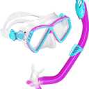 U.S. Divers Regal Jr Kids Snorkeling Combo - Adjustable 2-Window Mask, Leak-Free Customized Fit, Dry Top Snorkel Technology - Play Series, Unisex Children