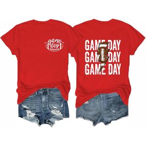Gameday Outfits Women Cute Football Shirts Sunday Funday Game Day Graphic Tee Tank Tops XXL