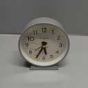 Tinload 4.5" Battery Operated Antique Retro Analog Alarm Clock, Small Silent Bedside Desk Clock, Lighted on Demand, Battery Operated, Snooze, for Living Room, Bedroom, Bedside, Desk(Grey)