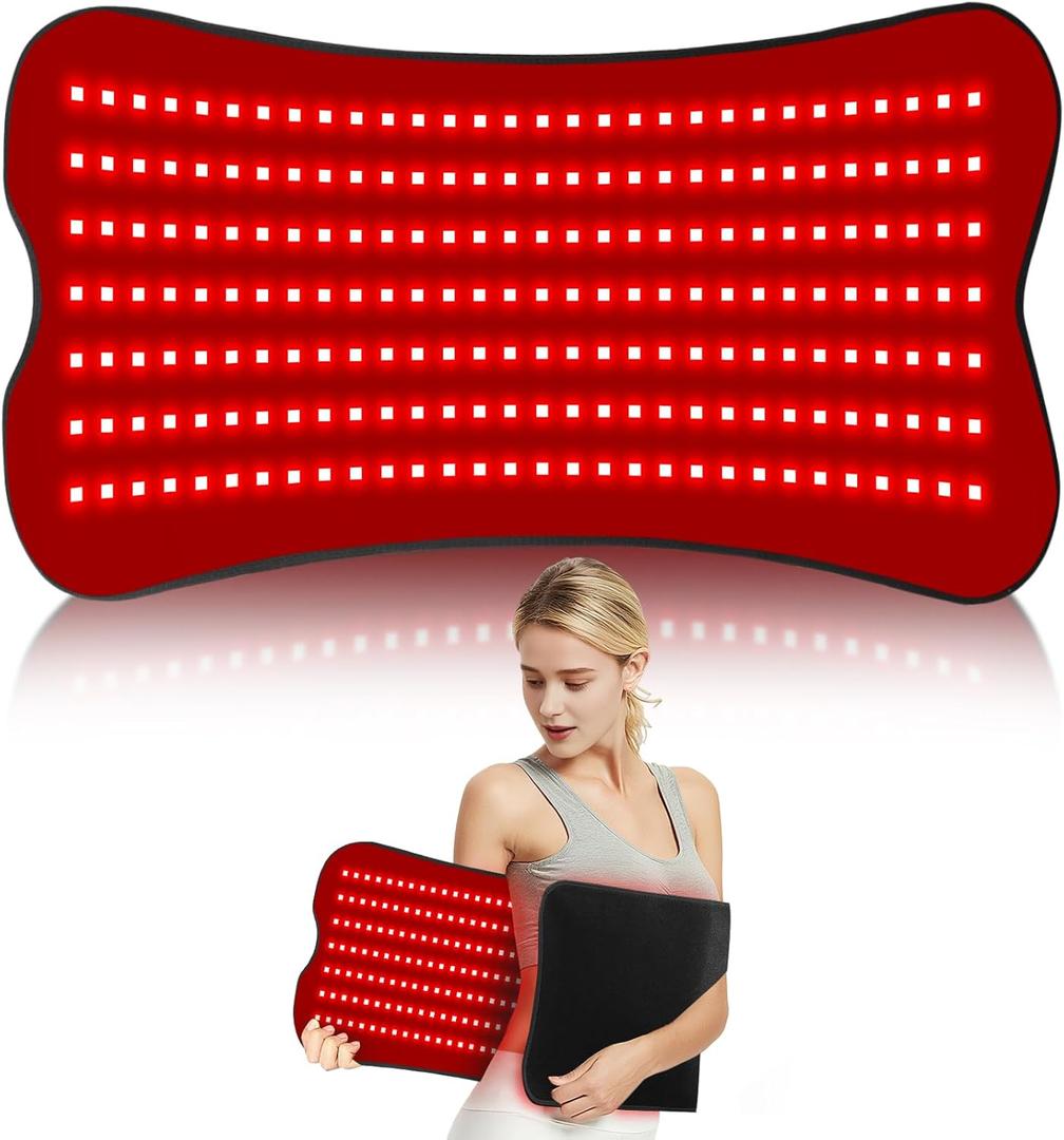 31.5''14'' Red Light Therapy for Body, Eligible Infrared Light Therapy Pad, Dual Chip Grade 210 LEDs 660nm&850nm Infrared Light Therapy Wearable with Timer Remote Control