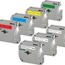 Weemay 7 Pack Color M Tape Compatible for Brother Label Maker Tape 12mm 0.47 M-K231 MK131 MK431 MK531 MK631 MK731 MK Series Labeling Tape for P Touch Label Maker PTM95 PT-90 PT-80 PT-70 PT-65 PT-45M