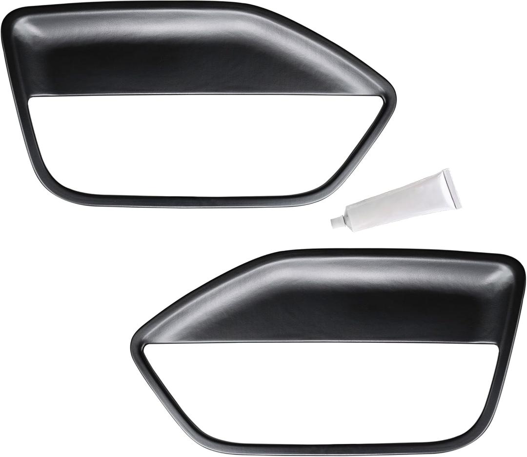 DashSkin Molded Plastic Door Panel Inserts (Left+Right Pair) Compatible with 2005-2009 Mustang in Black - Made in The USA