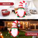6 FT Christmas Inflatables Decorations OutdoorBlow Up Gnome Tumbler with Built-in LED Lights for Indoor Holiday Party Yard Garden Lawn Dcor