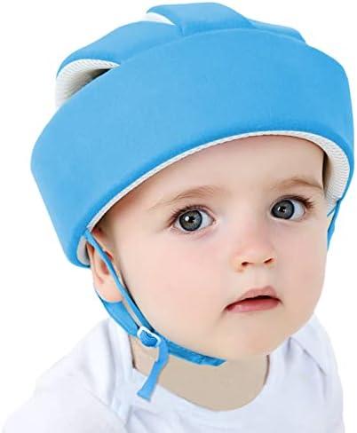 Ocanoiy Baby Safety Helmet Toddler Children Headguard Infant Head Cushion Protective Harnesses Cap Soft Adjustable Kid Safety Hat Head Protector (Blue)