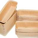50PCS Paper Loaf Pan, Rectangle Paper Loaf Pans for Baking, Disposable Paper Baking Loft Mold, Kraft Paper Bread Loaf Pan, Disposable Paper Baking Loft Pans, Microwave Oven Freezer Safe (Medium)