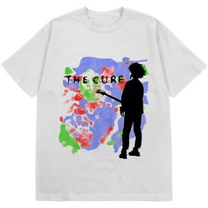 The Cure Unisex Adult Boy's Don't Cry White Silhoutte Tee, L