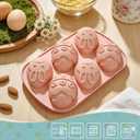 Easter Egg Molds Silicone 2 Pack Jumbo Easter Chocolate Molds Silicone Bunny Egg Shaped Muffin Cupcake Pan Non-stick Half Egg Shaped Moulds for Easter Breakable Chocolate, Easter Baking