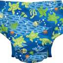 Boys Reusable Baby and Toddler Swim Diaper, Royal Blue Turtle Journey, 4T US