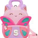YOOLIFE Sister Gifts Personalized Gifts Initial Birthday Gift, Backpack for School Initial Personalized Bookbag For Granddaughter Sister Daughter Niece Pink S