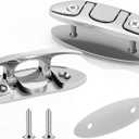 Boat Flip Up Cleat 316 Stainless Steel Boat Folding Cleat 4-1/2 Inch Marine Dock Cleats,Pack of 2