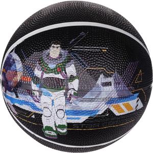 Disney Pixar Lightyear Basketball Size 6, Star Command Design Indoor and Outdoor Game Youth Sports Ball for Boys and Girls, Black