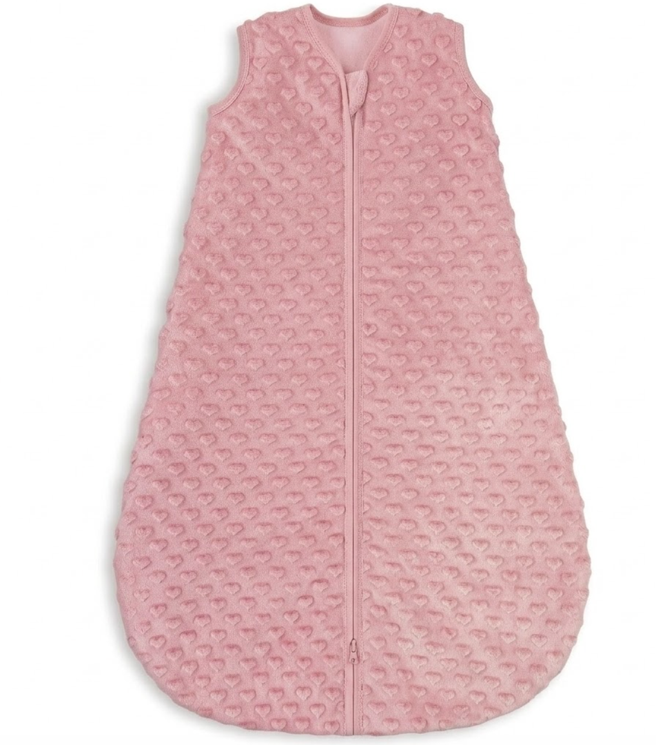 Yoofoss Fleece Baby Sleep Sack 6-12 Months with Plush Dots, TOG 1.5 Baby Wearable Blanket with 2-Way Zipper, Cotton Toddler Sleep Sack Fleece (Medium)