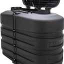 Camco Camper/RV Dual Propane Tank Cover - Features Hinged Top Panel & Custom Molded Design - Fits (2) 20lb Steel Tanks - Protects Propane Tanks During Travel, Camping and More - Black (50504)