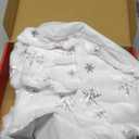 60 Inch Christmas Tree Skirt - Vonhen Large Snowy White Faur Fur Tree Skirt for Merry Christmas Party Christmas Tree Decorations White Plush Silver Sequin Snowflake