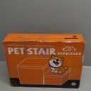 Dog Stairs with Storage 12" H, 2-Step Wider Dog Steps for Dogs Cats, Folding Sturdy Pet Stairs Climbing Sofa Couch, Ramp for Car Hold Up to 150 lbs (Gray, No Condo)