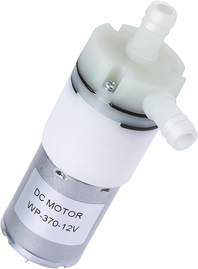DC 12V Mini Self Priming Pump Micro Diaphragm Fresh Water Pump | 1.3LPM, Replacement Water Booster Pump, For Ice Maker, Coffee Machine, Water Dispenser