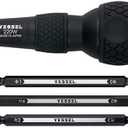 VESSEL BALL GRIP 1/4" Hex. Bit Interchangeable Screwdriver (Bit 3PC. (+1, +3 / +2, -6 / PZ2, PZ3) SET. 220W3J1)